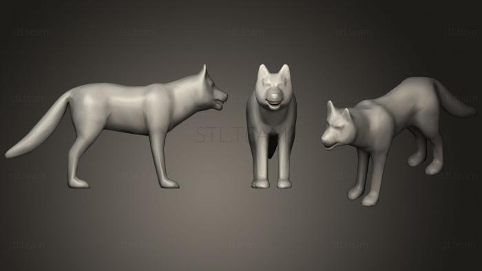 3D model WOLF LOWPOLY (STL)
